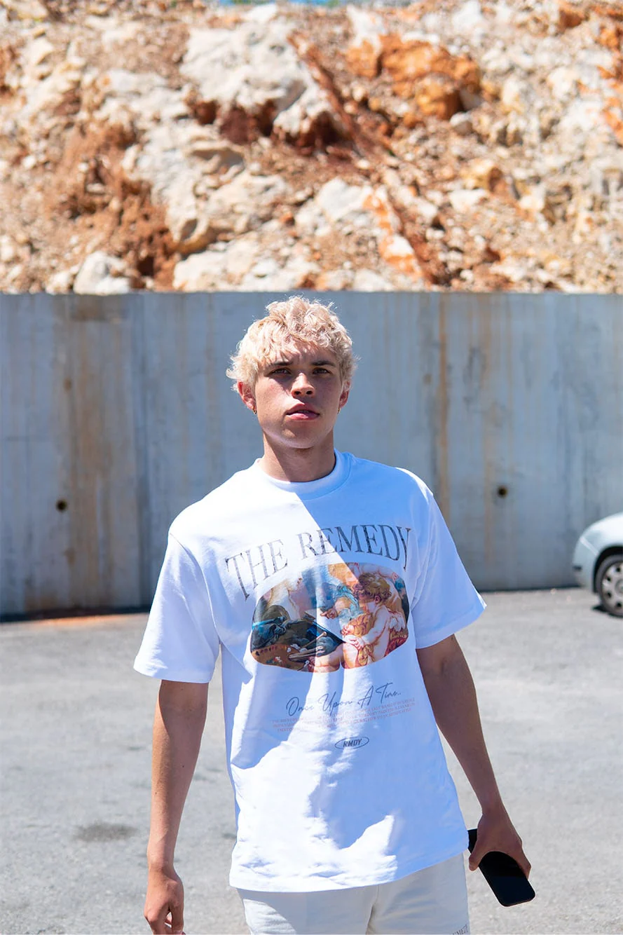 White Art Of The Angel REMEDY. Graphic Tee