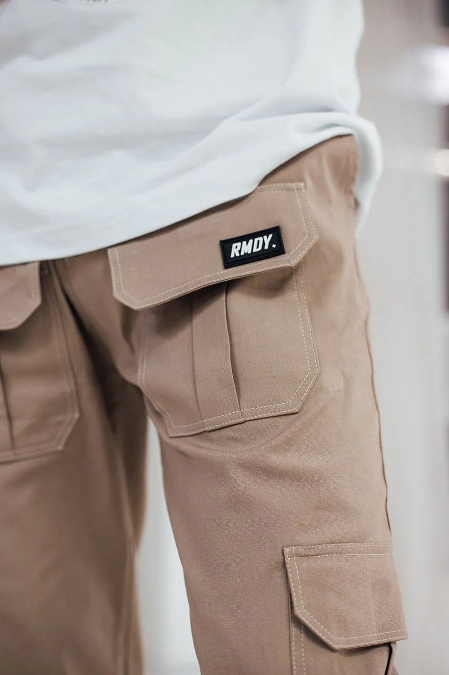 Straight Leg Tan RMDY. Cargo Bottoms